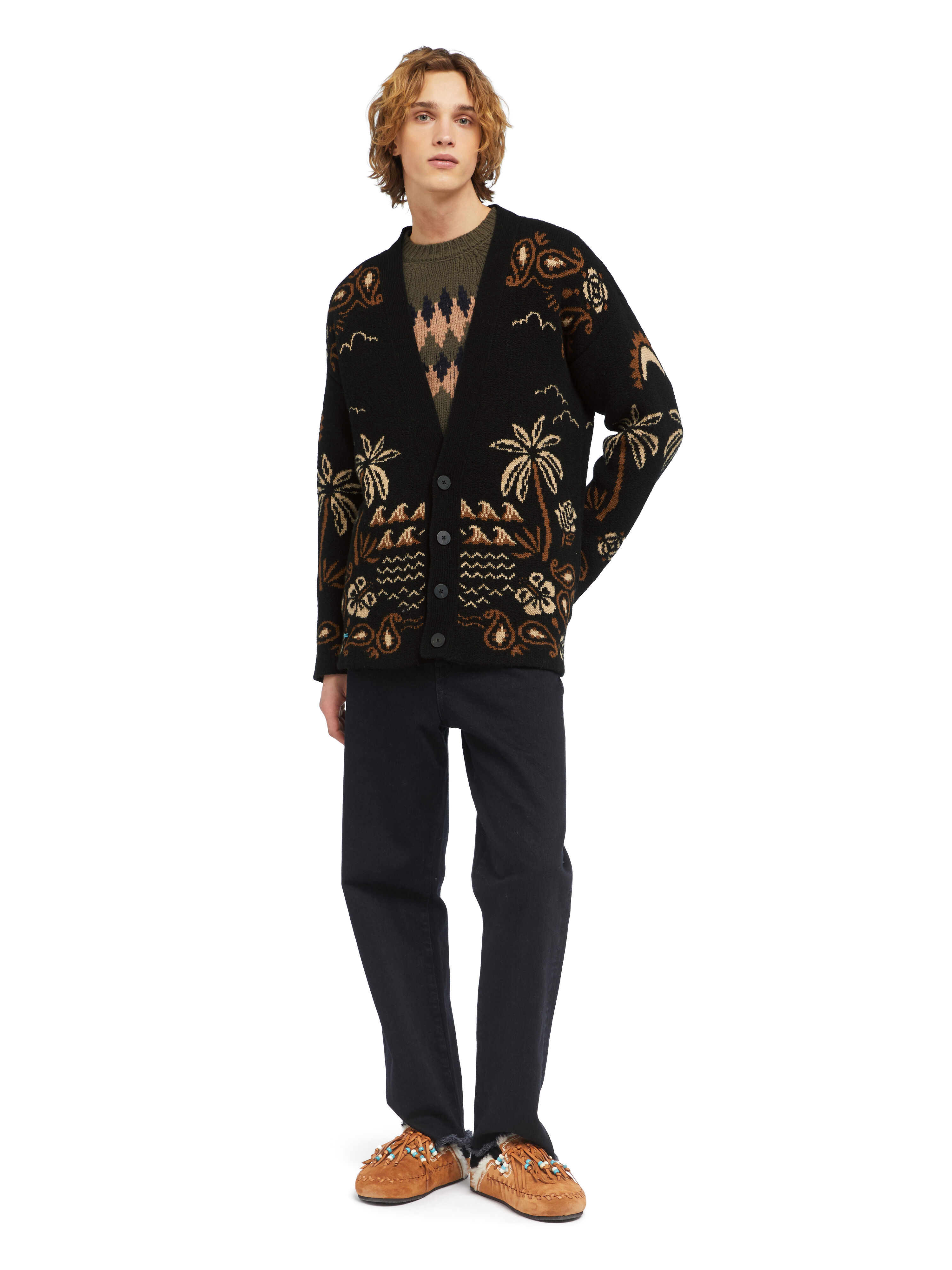 Alanui Glimpse Of Eden Cardigan Black-Dakar LMHB027E25KNI003