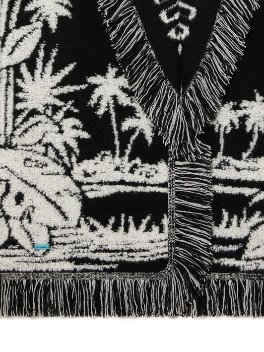 Alanui Palm Grove Tales Cardigan Black LWHB064E25KNI00D