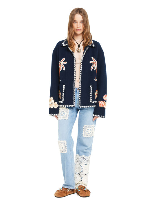 Alanui Remember Me Jacket Deep Blue LWHQ01BR26KNI001