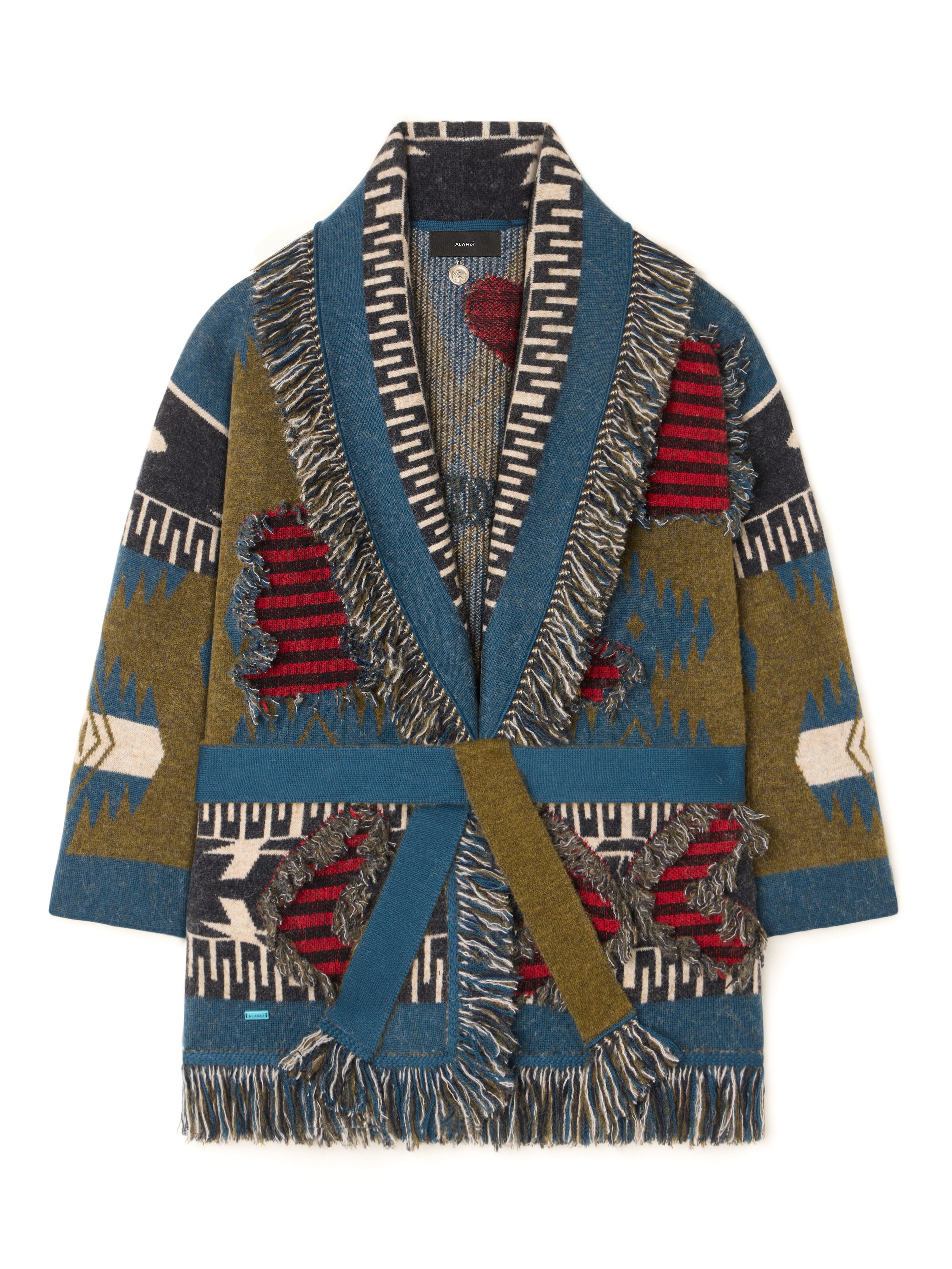 Alanui Grunge Anthem Cardigan Olive-Arbour LWHB064E25KNI00A