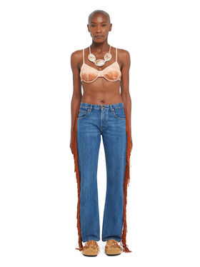 Alanui Golden Dusk Denim Pants Medium Wash Denim
