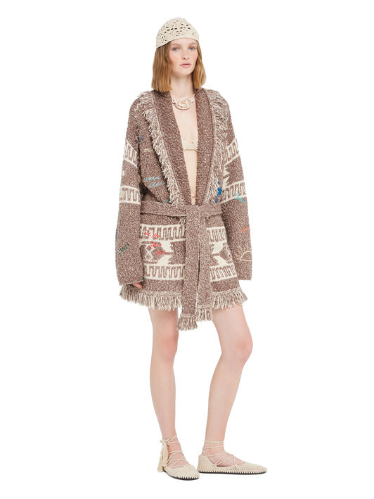 Alanui Written By The Ocean Cardigan Cocoa Delight-Multicolor LWHB064R26KNI022