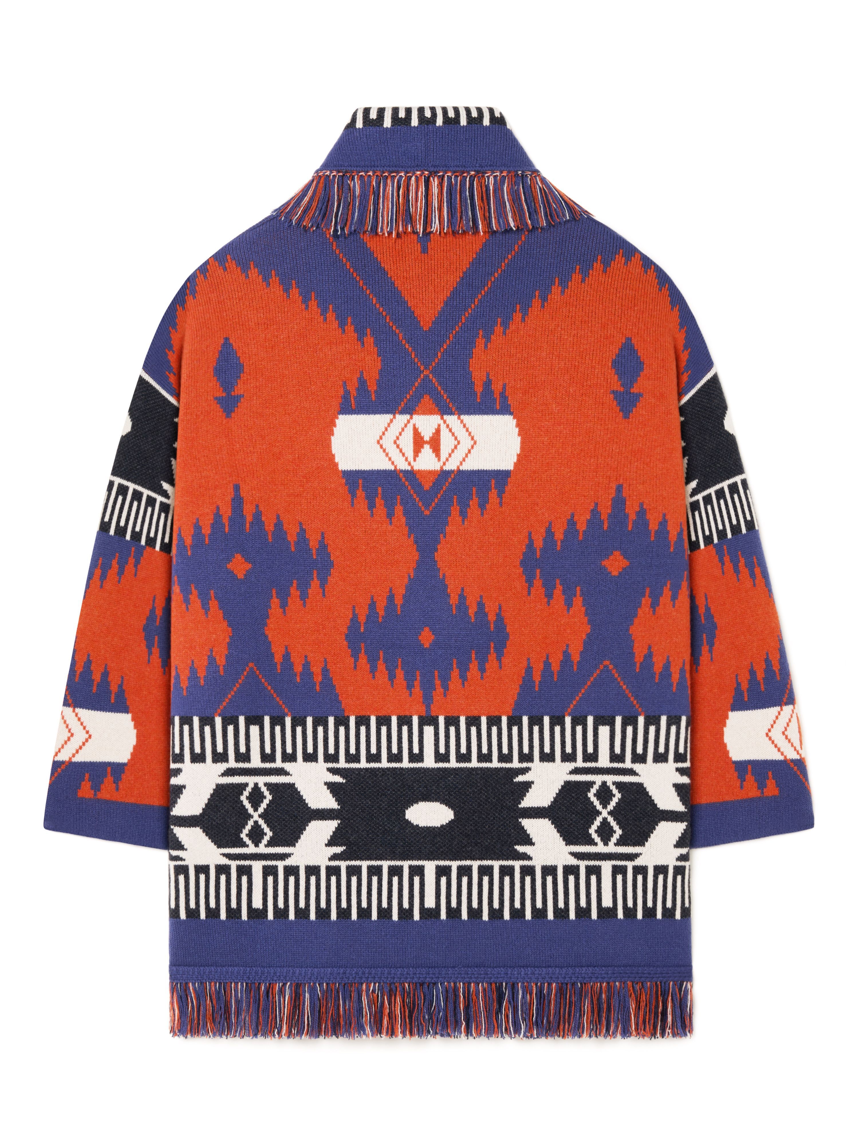 Alanui Icon Jacquard Cardigan Furnace-Indigo LWHB064R25KNI004