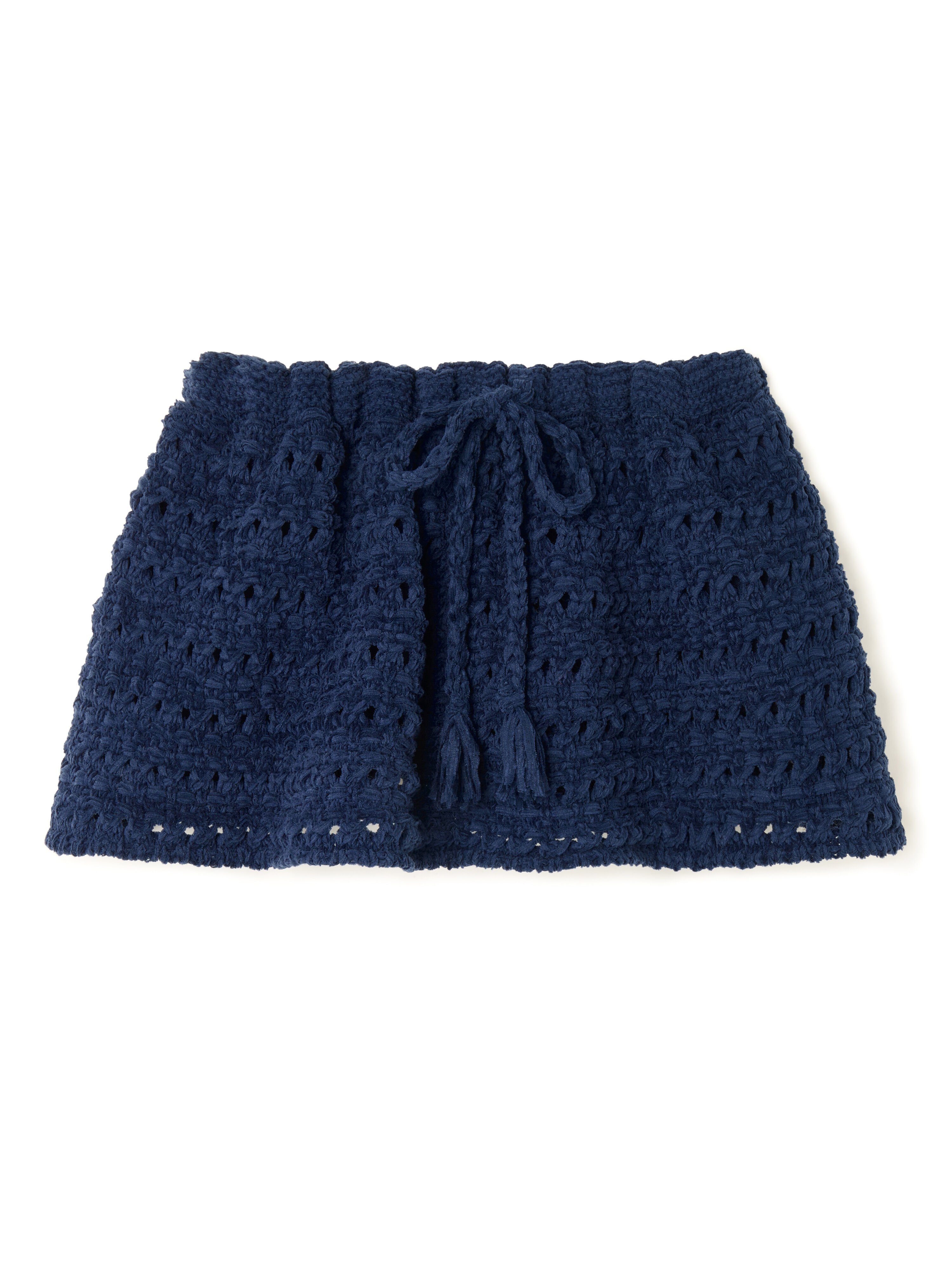 Alanui The Breath Of The Lagoon Skirt Deep Blue LWHL031R26KNI001 Alanui The Breath Of The Lagoon Skirt Deep Blue LWHL031R26KNI001