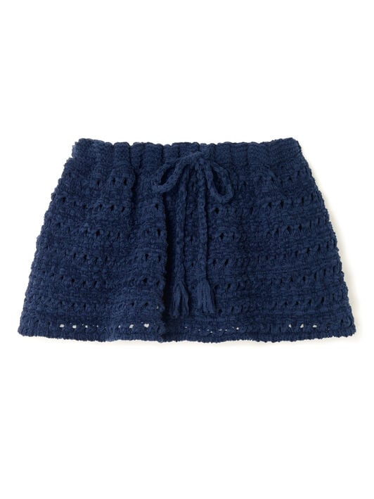 Alanui The Breath Of The Lagoon Skirt Deep Blue LWHL031R26KNI001 Alanui The Breath Of The Lagoon Skirt Deep Blue LWHL031R26KNI001