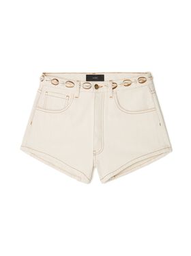 Alanui Ocean Dream Denim Shorts Medium Wash Blue Denim LWYB003R25DEN001