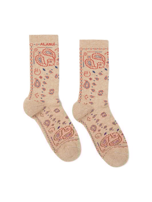 Alanui Bandana Socks Sandstorm LMRA004R26KNI001 Alanui Bandana Socks Sandstorm LMRA004R26KNI001