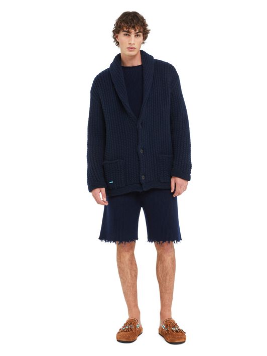 Alanui Alanui Finest Cardigan Deep Blue LMHB037R25KNI001