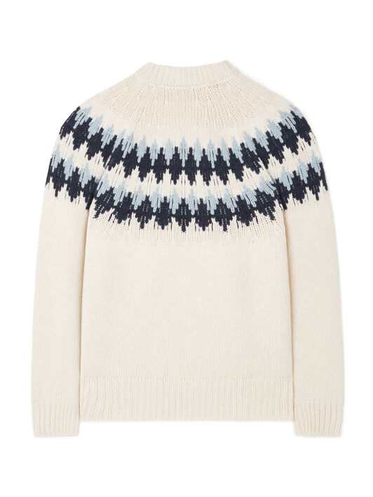 Alanui Sweet Winter Sweater Chalk-Midnight LMHE016E25KNI001