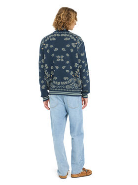 Alanui Bandana Piquet Jacquard Bomber Jacket Arbour-Light Blue