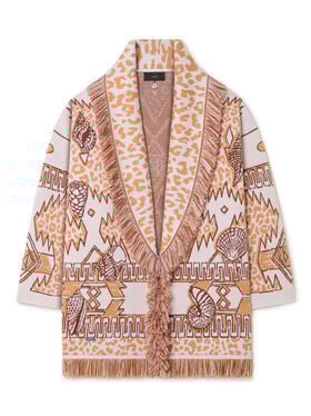 Alanui Wilderness Fusion Cardigan Apricot-Pecan LWHB064R25KNI00F