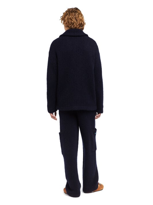 Alanui Alanui Finest Cardigan Midnight Blue LMHB037E25KNI001