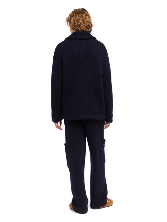 Alanui Alanui Finest Cardigan Midnight Blue LMHB037E25KNI001 Alanui Alanui Finest Cardigan Midnight Blue LMHB037E25KNI001
