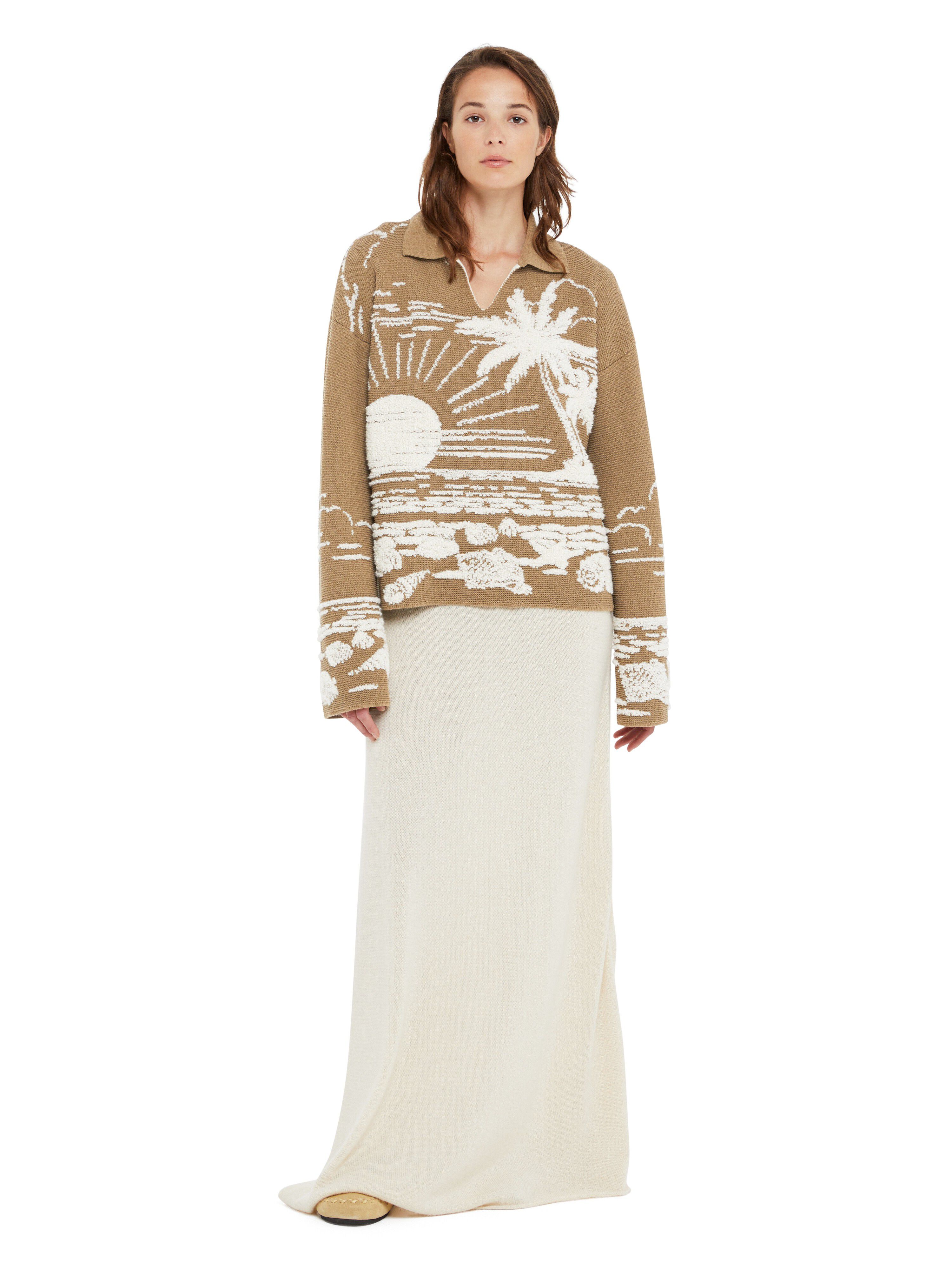 Alanui Beyond The Horizons Polo Khaki-White LWHV002R25KNI004