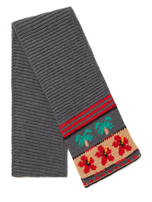 Alanui Hibiscus Bloom Scarf Ardesia-Multicolor LWMA00DE25KNI001