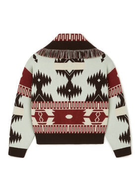 Alanui Icon Jacquard Cardi-Bomber Wave-Sandal Wood