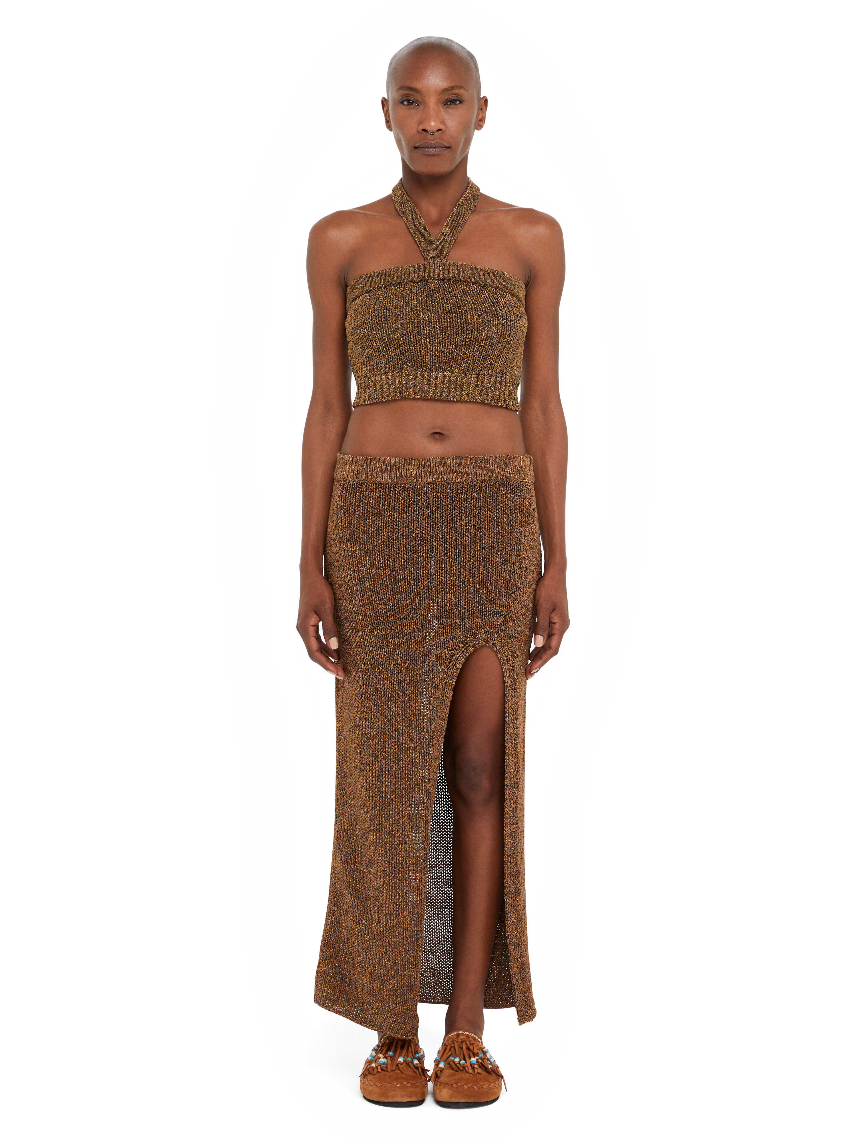 Alanui Shady Beach Top Pecan LWHT00AR25KNI002