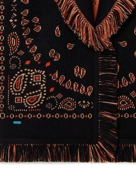 Alanui Bandana Jacquard Cardigan Black-Furnace