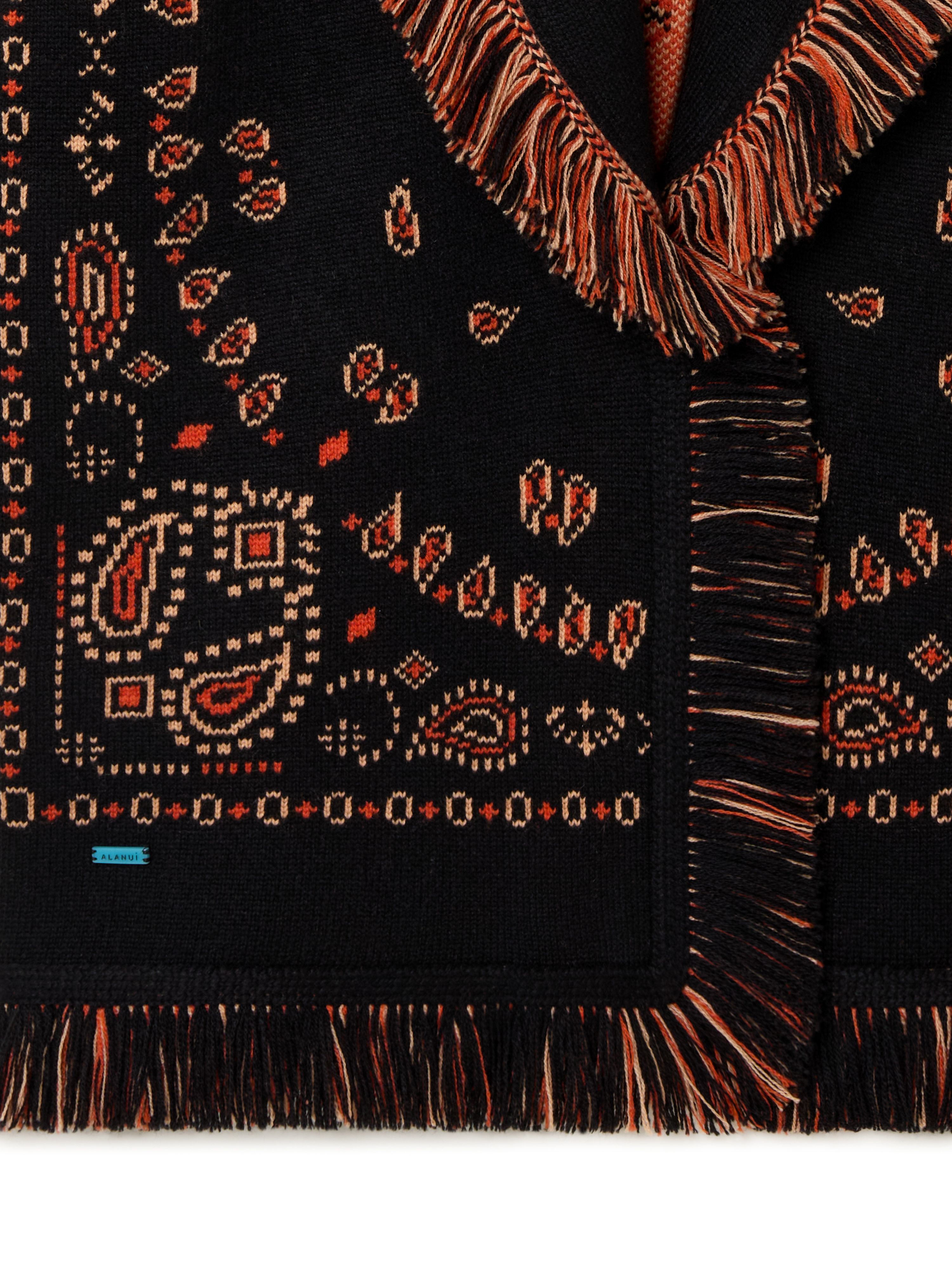 Alanui Bandana Jacquard Cardigan Black-Furnace LWHB064R25KNI001