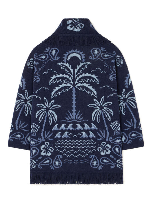 Alanui Glimpse Of Eden Cardigan Midnight-Denim LWHB064E25KNI00C