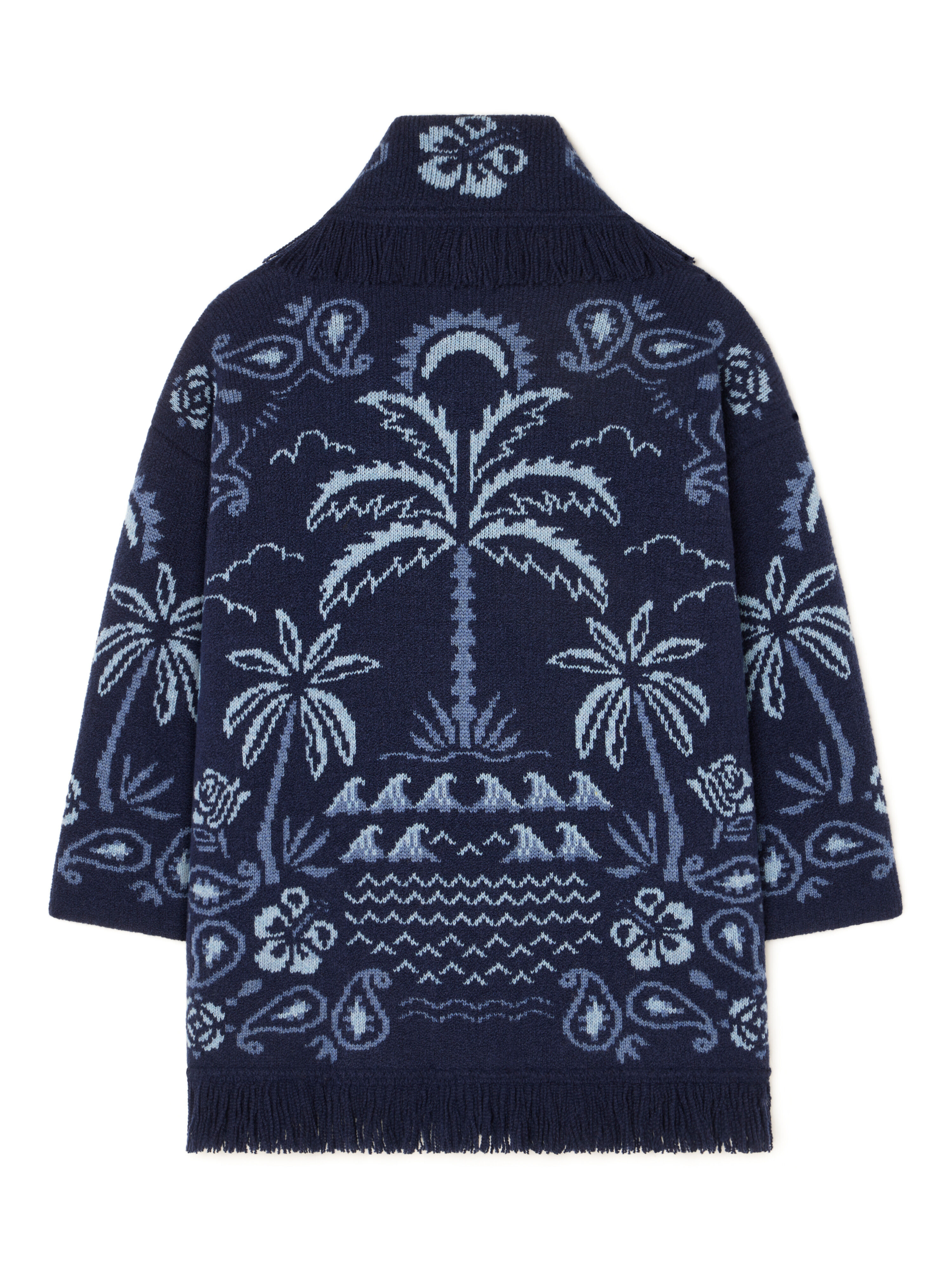 Alanui Glimpse Of Eden Cardigan Midnight-Denim LWHB064E25KNI00C
