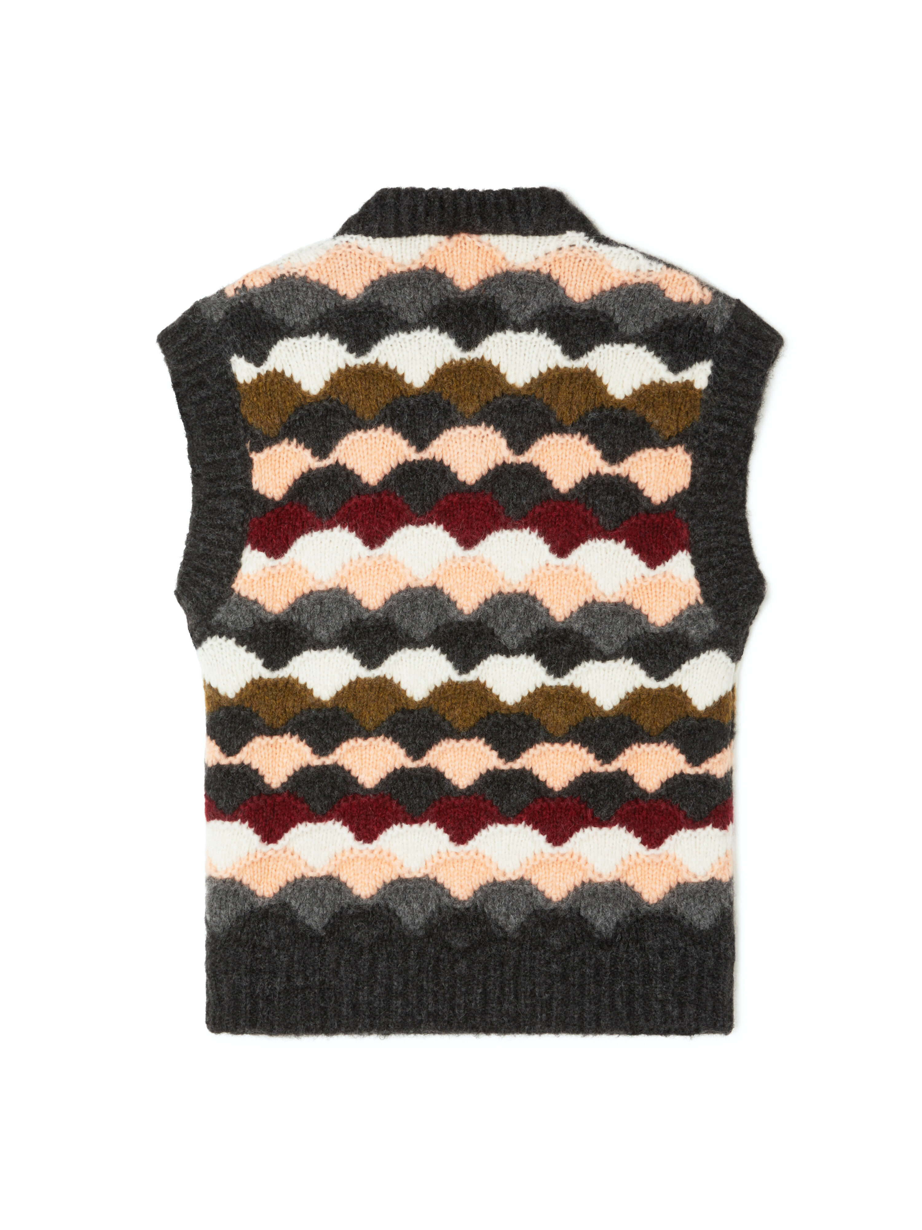 Alanui Shattered Stripes Vest Olive-Multicolor LWHZ003E25KNI001