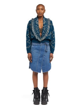 Alanui Bandana Jacquard Cardi-Bomber Arbour-Multicolor