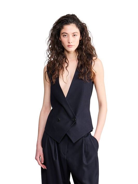 Alanui Giorgio Armani for Alanui Waistcoat Blue Navy