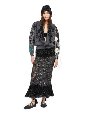 Alanui City Lights Skirt Black-Silver LWHL02EE25KNI001