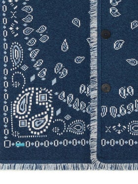 Alanui Bandana Jacquard Cardigan Midnight-Multicolor
