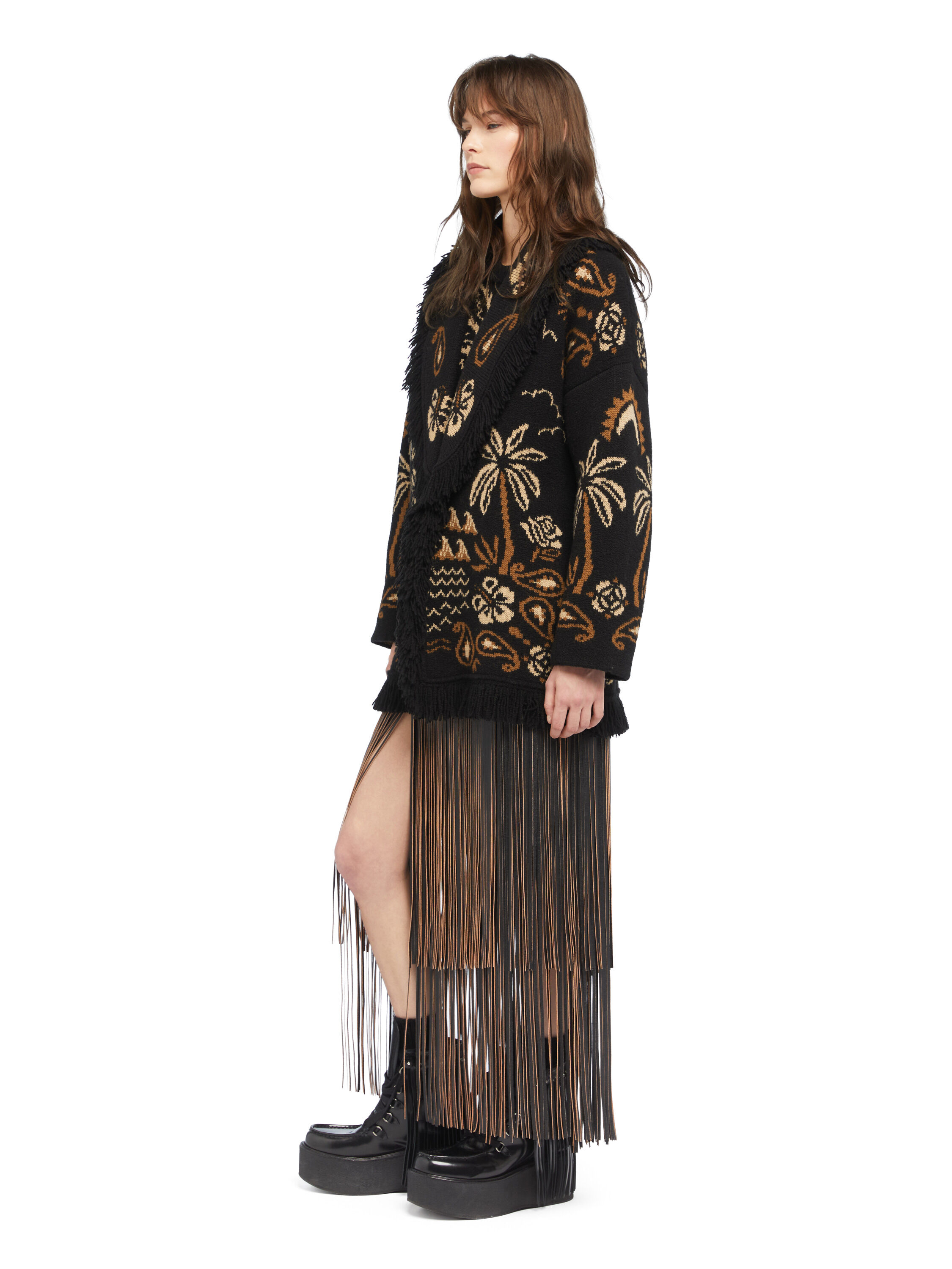Alanui Glimpse Of Eden Cardigan Black-Dakar LWHB064E25KNI00C
