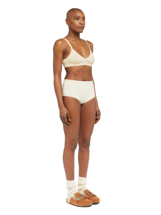 Alanui Cashmere Bralette White LWHR005E25KNI002