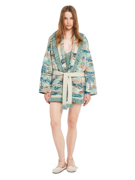 Alanui Lost In The Blue Cardigan Sea Shell-Multicolor LWHB064R26KNI021 Alanui Lost In The Blue Cardigan Sea Shell-Multicolor LWHB064R26KNI021