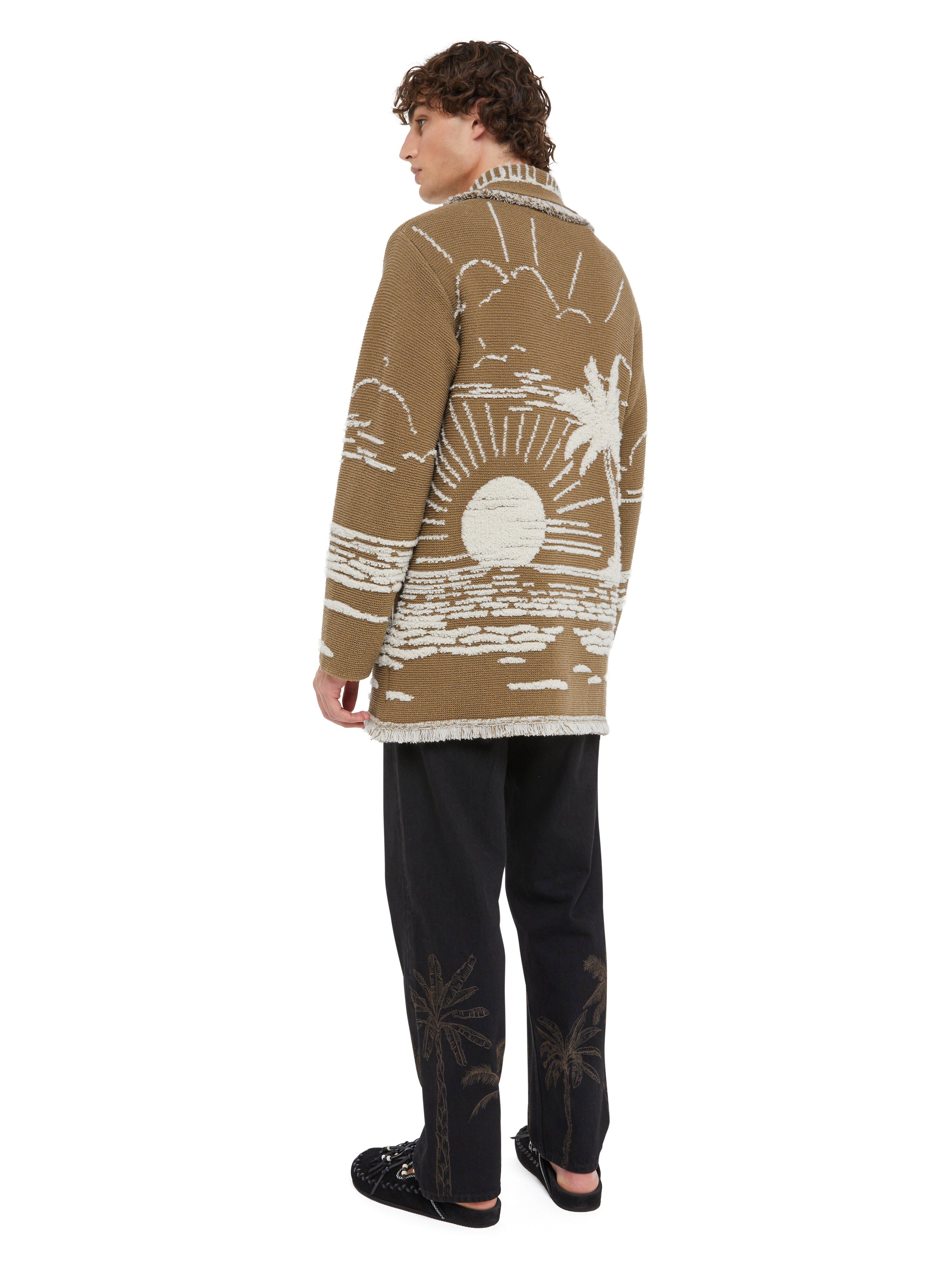 Alanui Beyond The Horizons Cardigan Khaki-White LMHB039R25KNI003