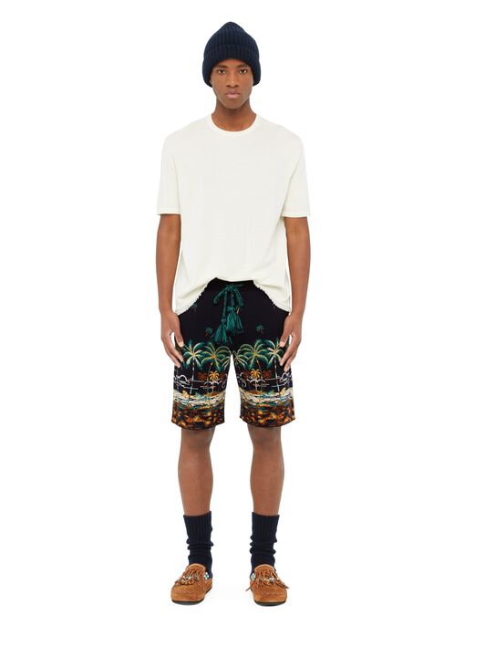 Alanui The Tale Of A Hawaiian Shorts Midnight Blue-Multicolor LMHM004E24KNI003
