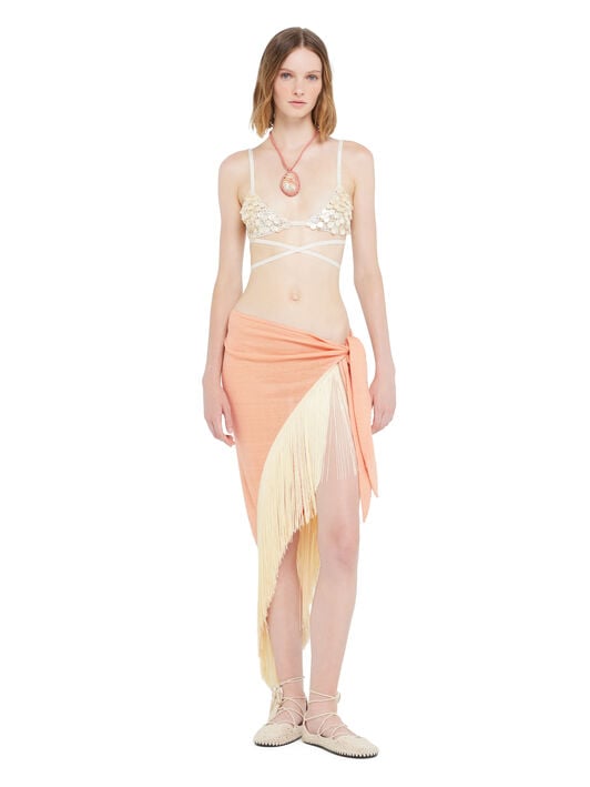 Alanui Mermaid Inside Pareo Skirt Calendula LWHL033R26KNI001 Alanui Mermaid Inside Pareo Skirt Calendula LWHL033R26KNI001