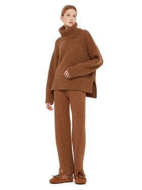 Alanui Alanui Finest Turtleneck Luli Brown LWHF008E24KNI001