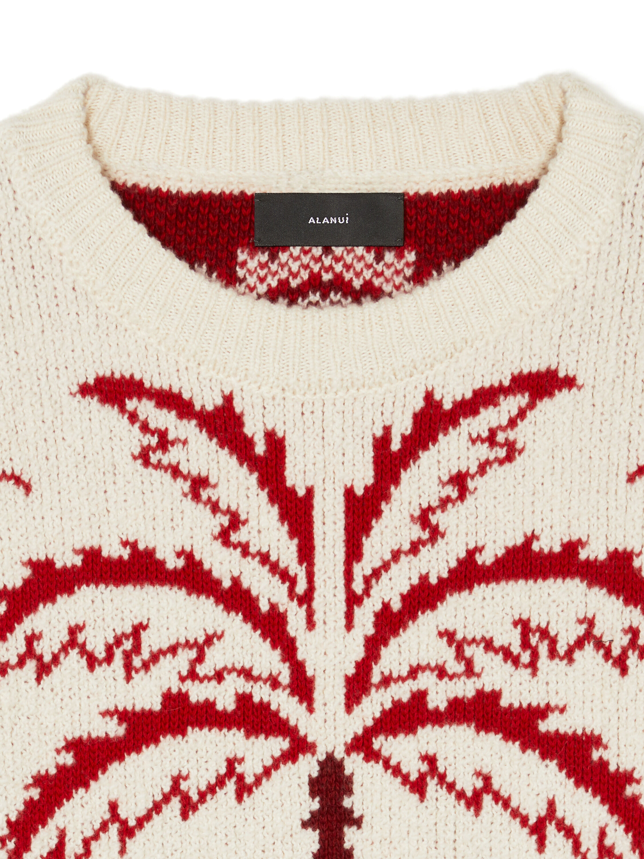 Alanui Glimpse Of Eden Sweater Chalk-Ruby LWHE068E25KNI001