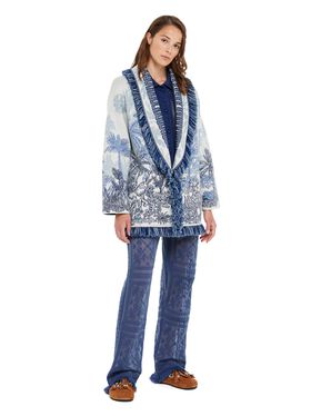 Alanui Jungle Toile De Jouy Cardigan Black-Multicolor LWHB064R25KNI00B