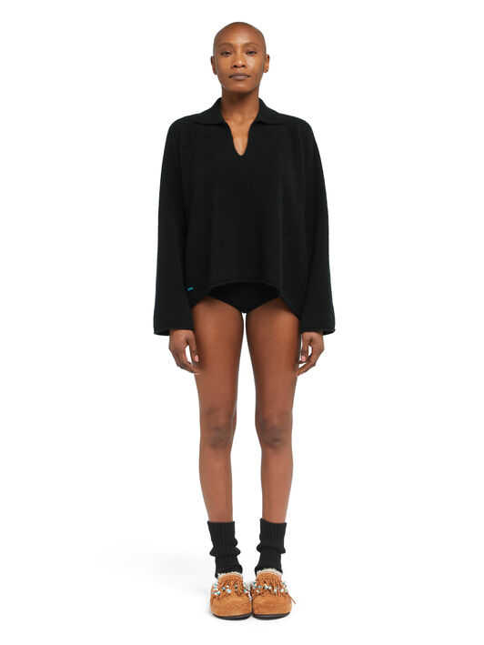 Alanui Alanui Finest Polo Black LWHV002E25KNI001 Alanui Alanui Finest Polo Black LWHV002E25KNI001