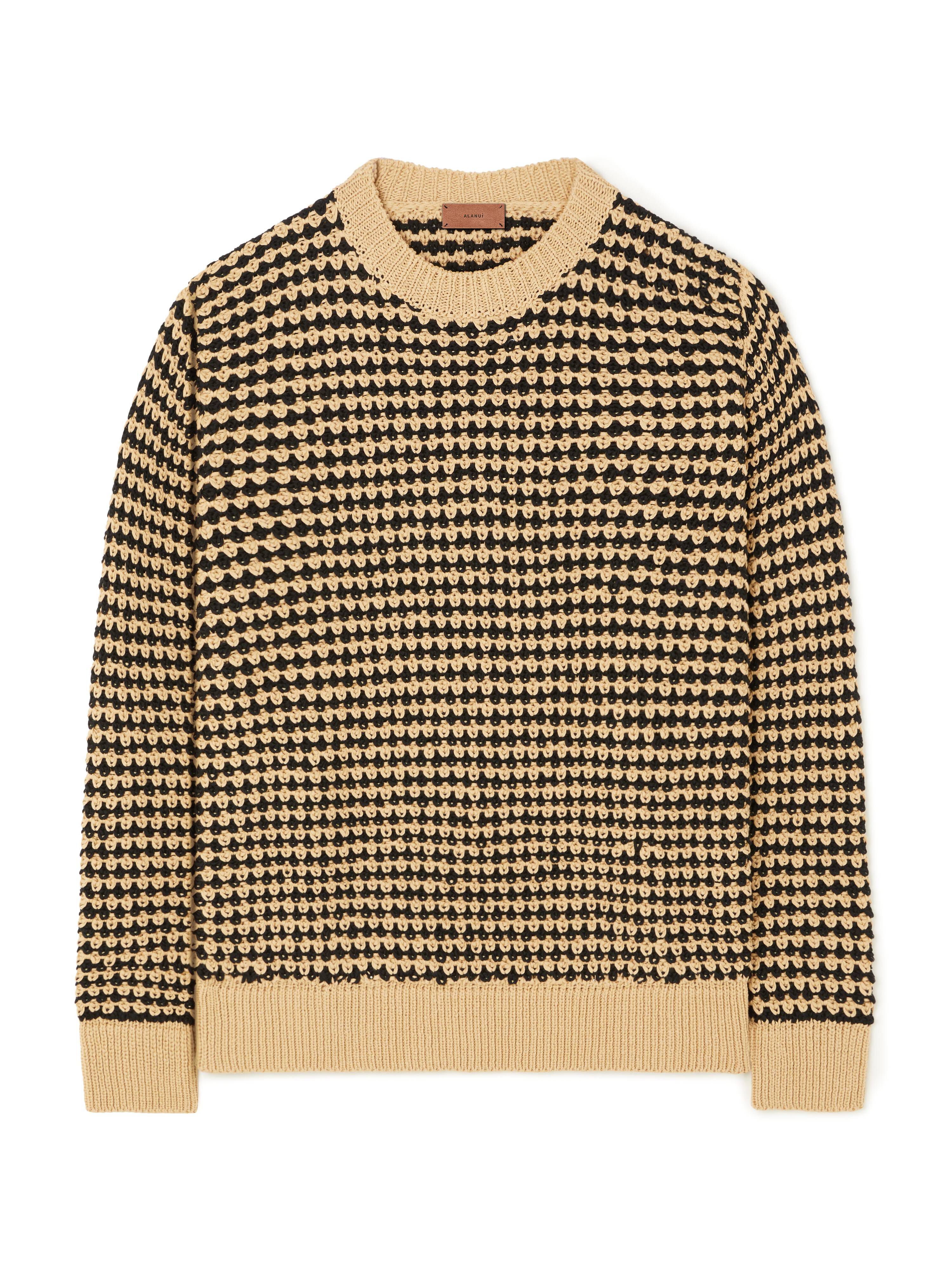 Alanui Tropical Shadow Sweater Sand-Black LMHE034R25KNI001