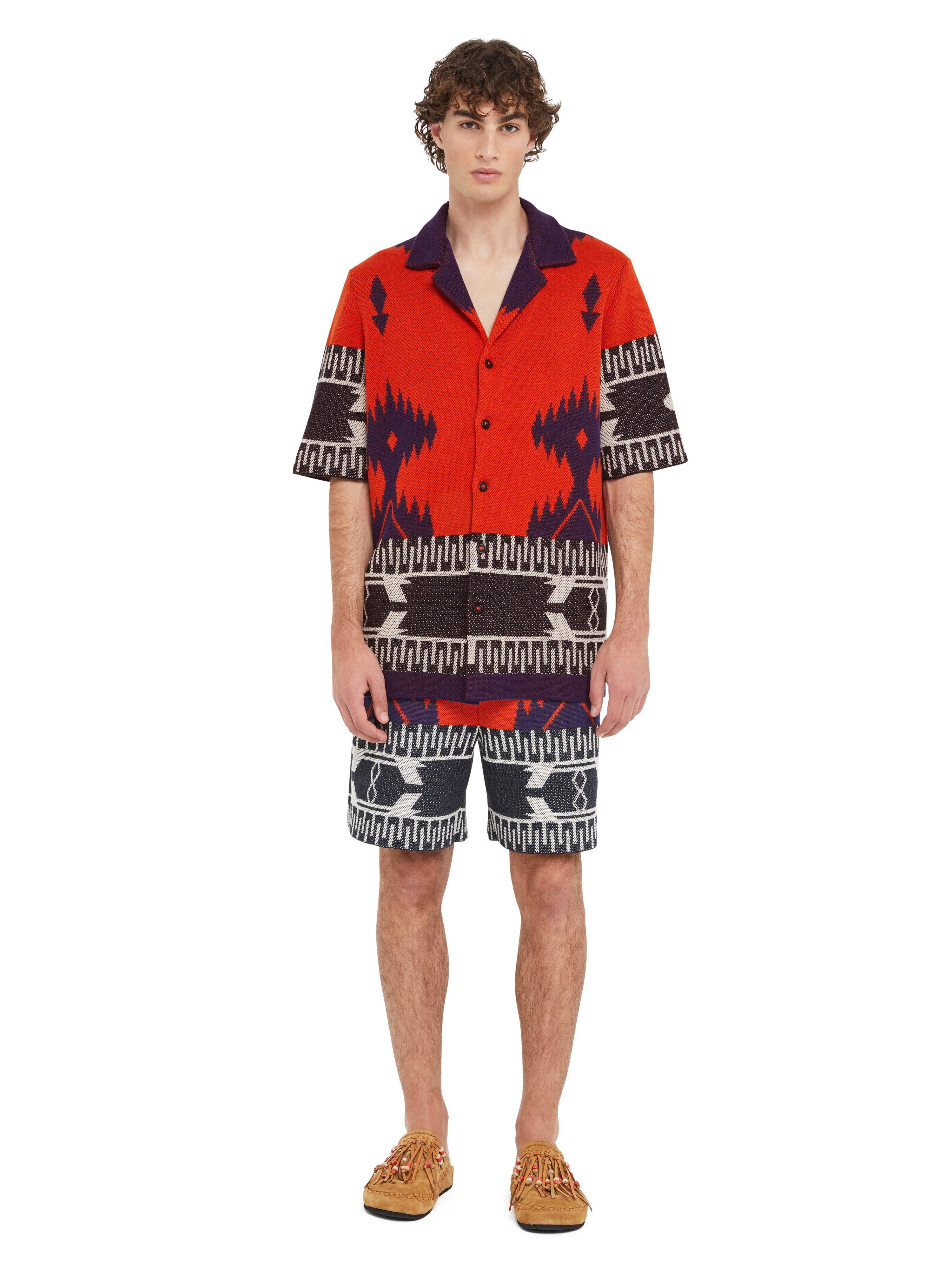 Alanui Cotton Piquet Icon Shirt Furnace-Indigo LMHY001R25KNI002