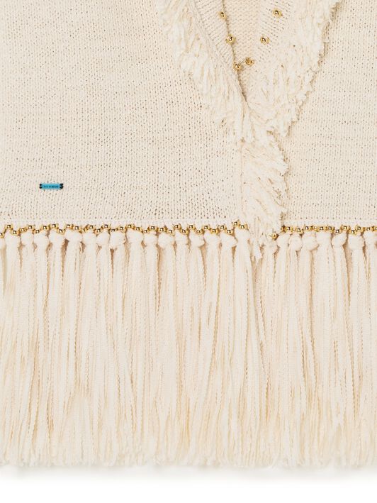 Alanui Cape Jasmine Cardigan Chalk LWHB064R25KNI00H