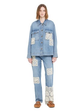 Alanui Island’s Diary Denim Overshirt Light Wash Denim