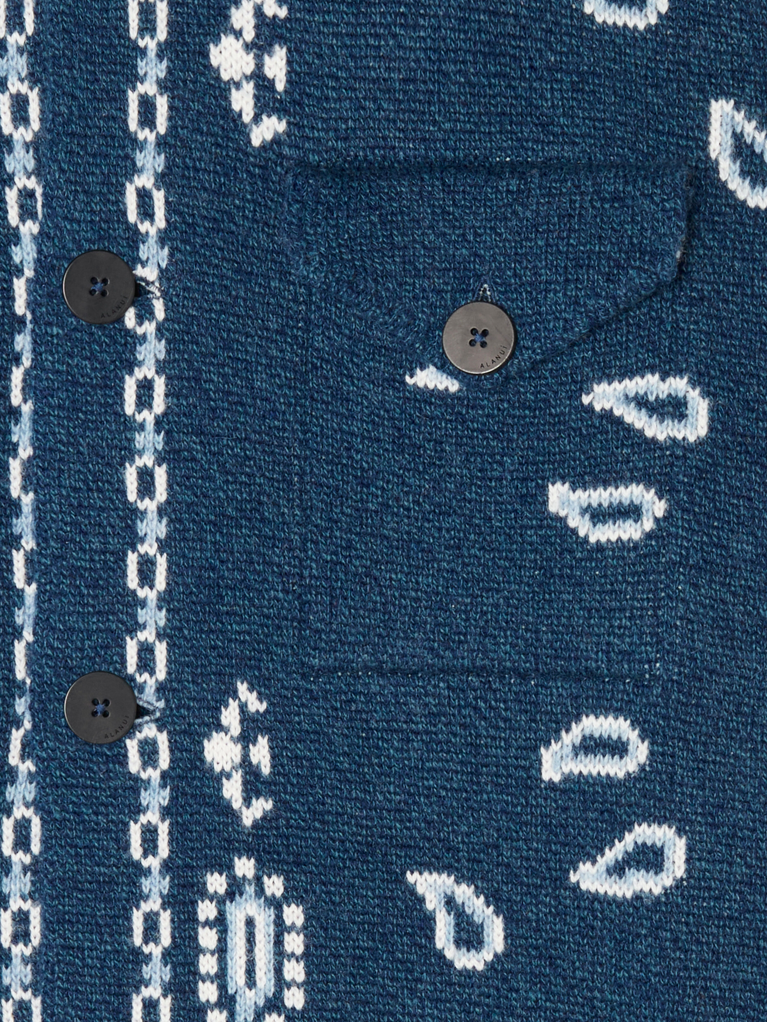 Alanui Bandana Jacquard Cardigan Midnight-Multicolor LMHQ007E25KNI001