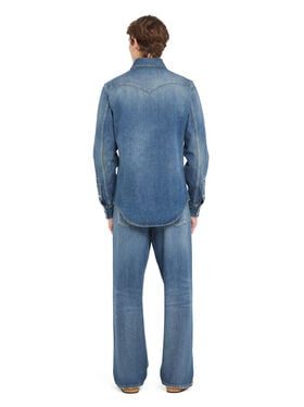 Alanui Medium Wash Denim Shirt Medium Wash Blue Denim