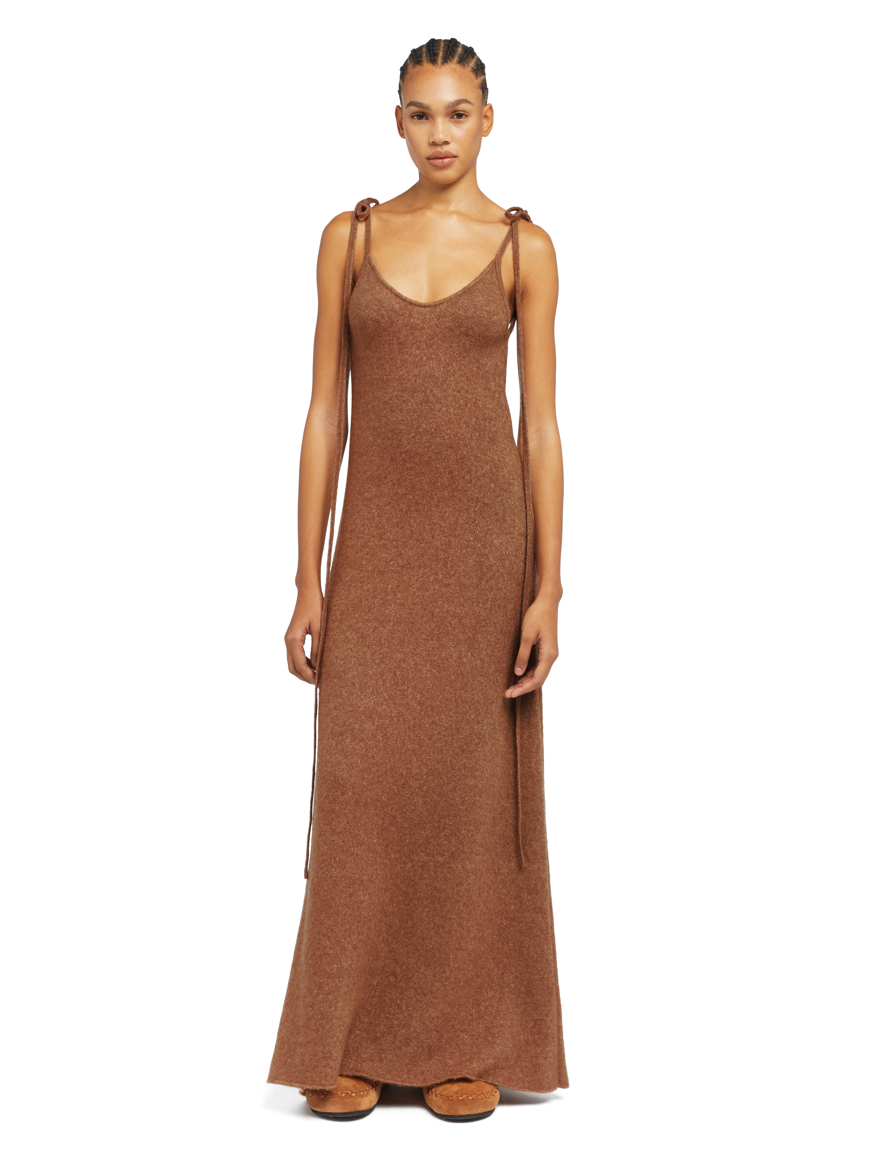 Alanui Alanui Finest Dress Luli Brown LWHI05DE25KNI001