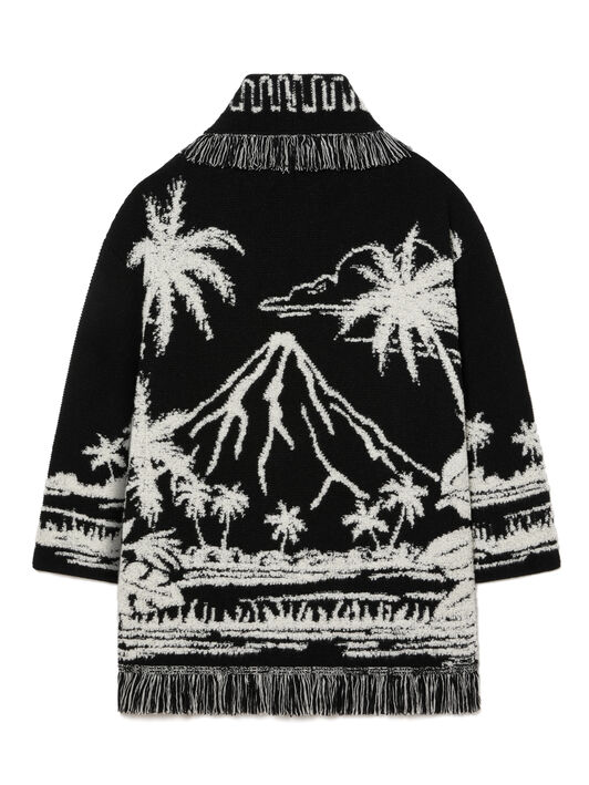 Alanui Palm Grove Tales Cardigan Black LWHB064E25KNI00D