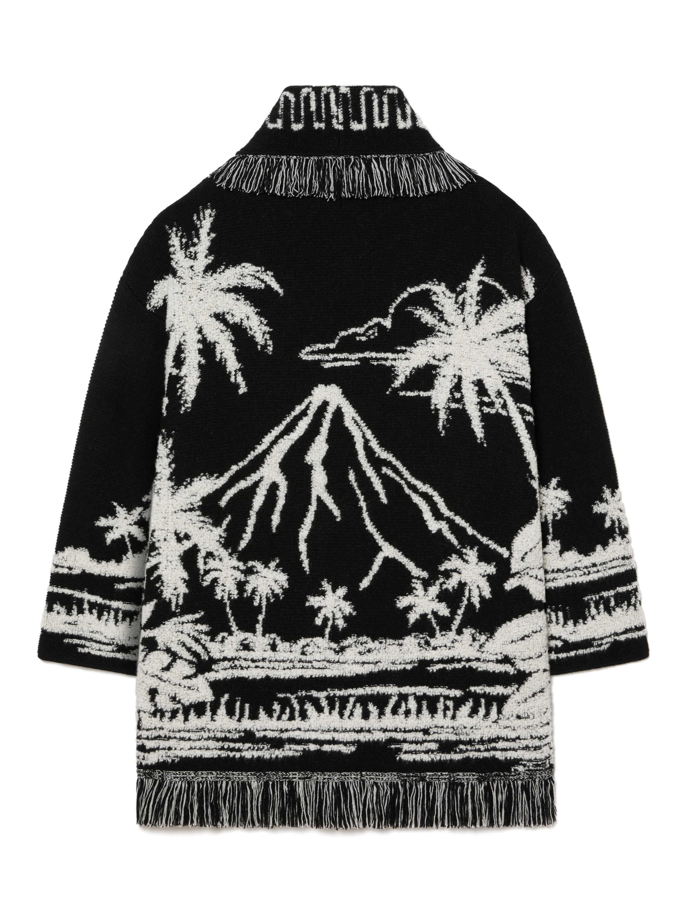 Alanui Palm Grove Tales Cardigan Black LWHB064E25KNI00D