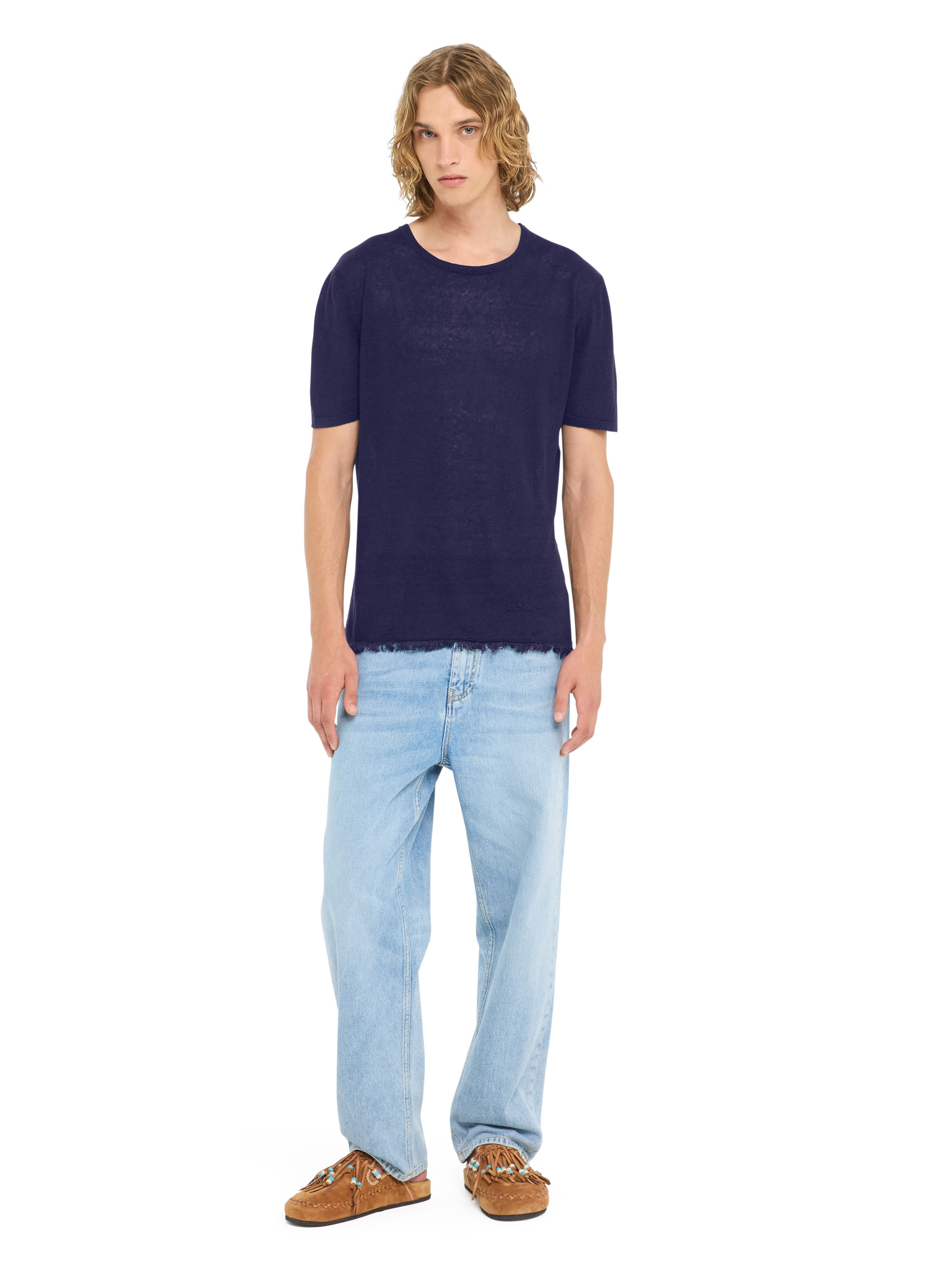 Alanui T-Shirt Indigo LMHW002R26KNI001 Alanui T-Shirt Indigo LMHW002R26KNI001